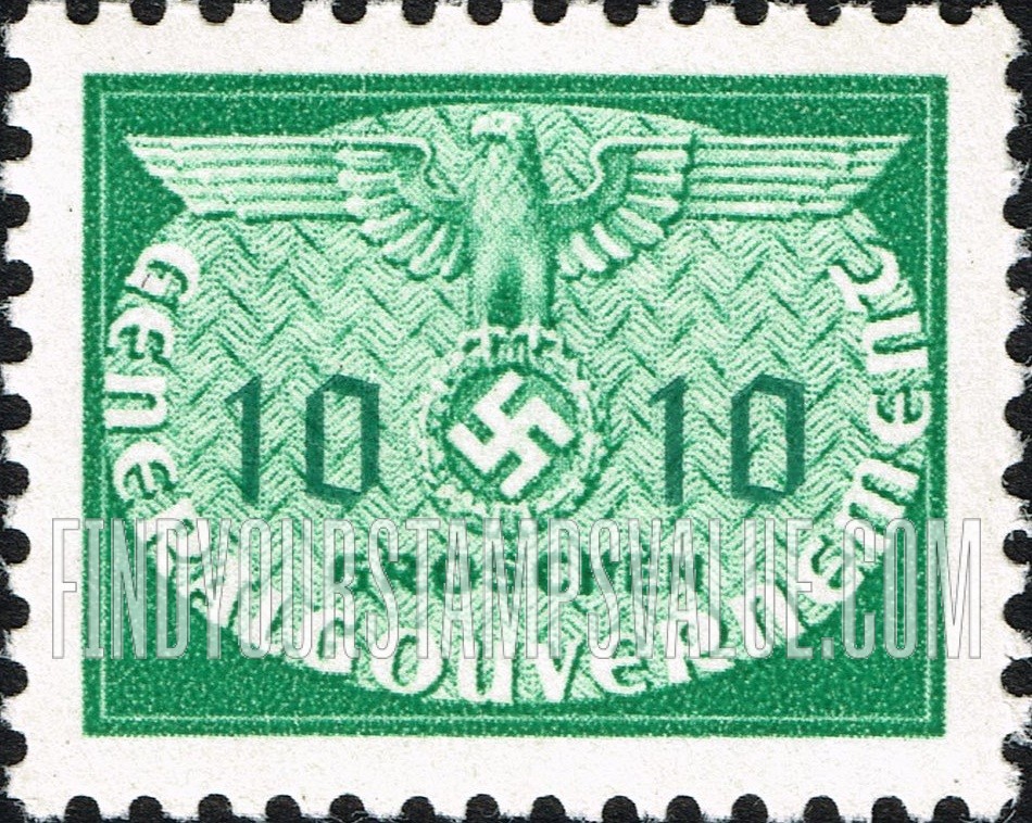 FindYourStampsValue: OCCUPATION OFFICIAL - Eagle and Swastika