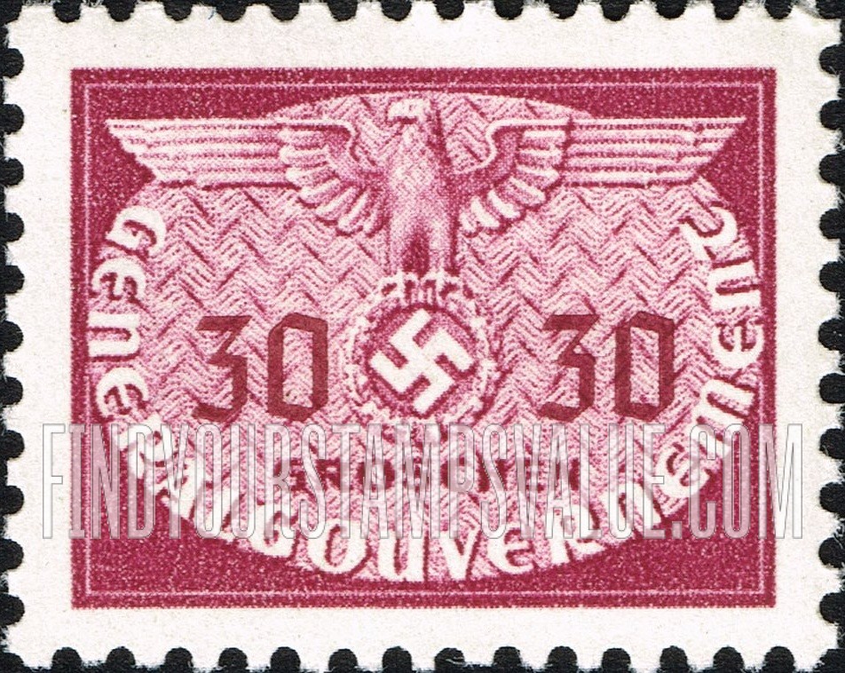 FindYourStampsValue: OCCUPATION OFFICIAL - Eagle and Swastika