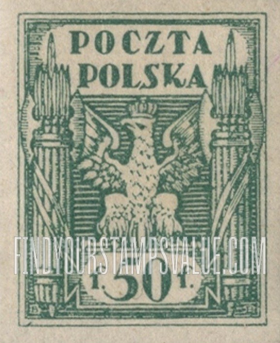 FindYourStampsValue: Eagle and Fasces, Symbolical of United Poland