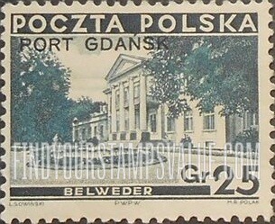 FindYourStampsValue: POLISH OFFICES ABROAD - Belvedere Palace: Overprinted in Black in one or two lines