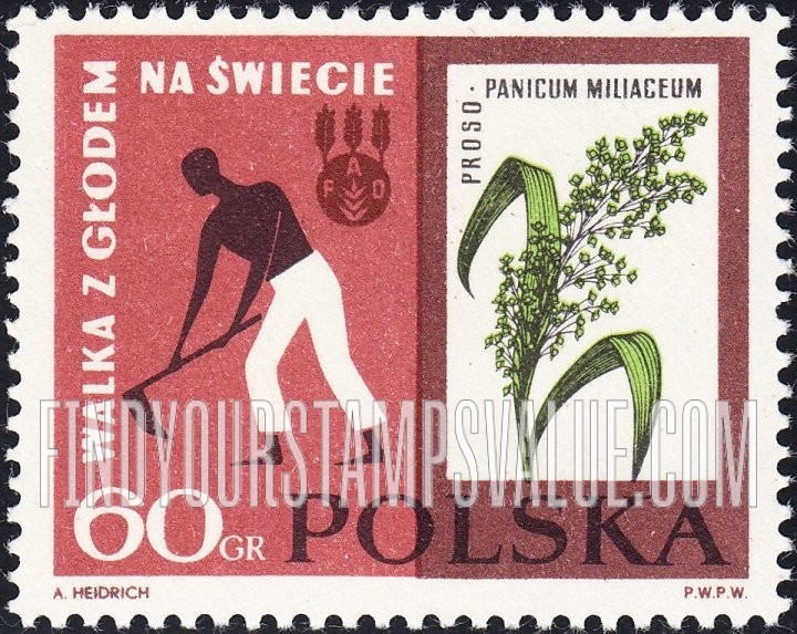 FindYourStampsValue: Man reaping and millet