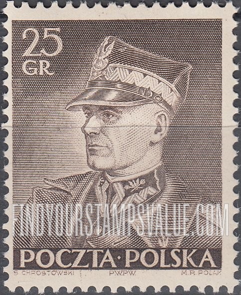 FindYourStampsValue: Marshal Smigly-Rydz: Types of 1928-37