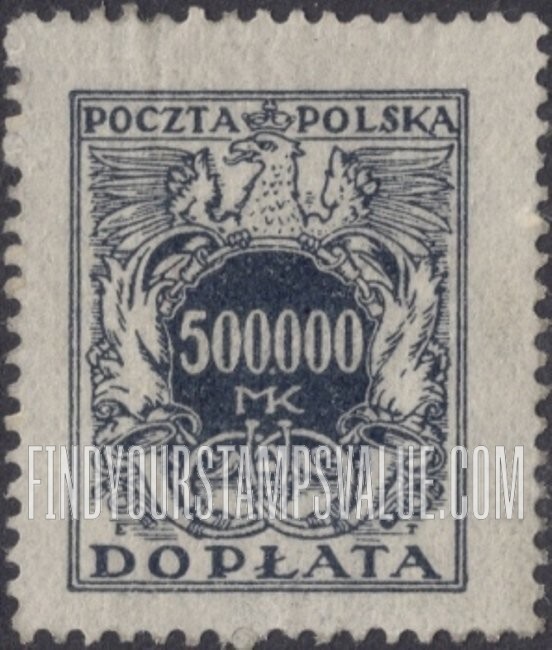 FindYourStampsValue: POSTAGE DUE - Numerals of Value: Type of 1921-22 Issue
