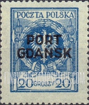 FindYourStampsValue: POLISH OFFICES ABROAD - Arms of Poland: Overprinted