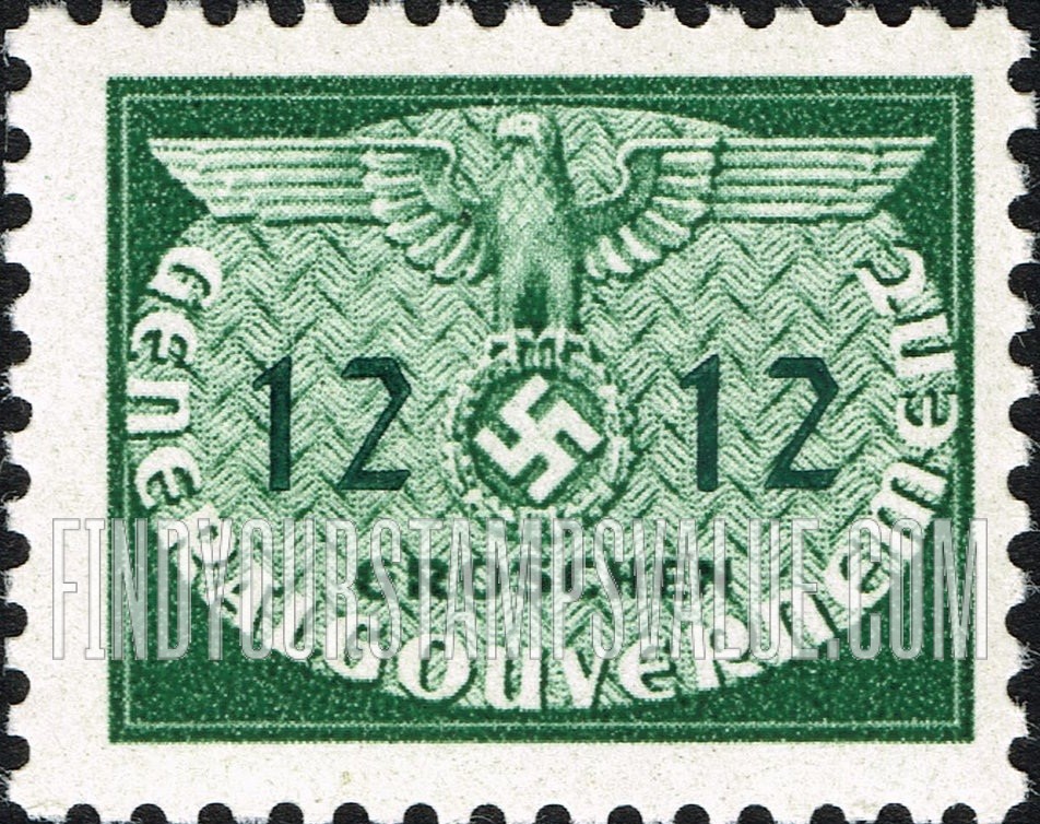 FindYourStampsValue: OCCUPATION OFFICIAL - Eagle and Swastika