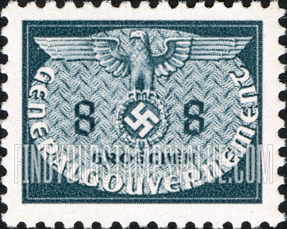 FindYourStampsValue: OCCUPATION OFFICIAL - Eagle and Swastika