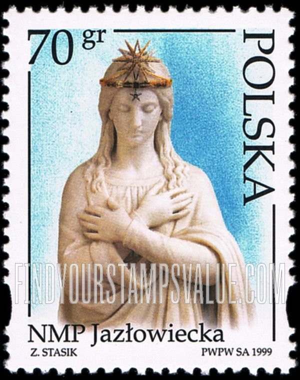 FindYourStampsValue: Depictions of the Virgin Mary: Crowned statue