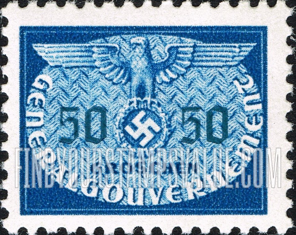 FindYourStampsValue: OCCUPATION OFFICIAL - Eagle and Swastika