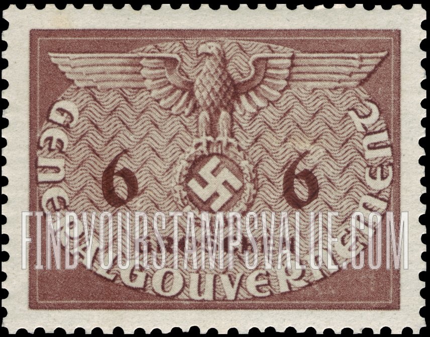 FindYourStampsValue: OCCUPATION OFFICIAL - Eagle and Swastika