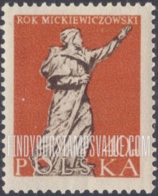 FindYourStampsValue: Mickiewicz Monument, Paris
