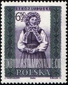 FindYourStampsValue: Regional Costumes: Woman from Lubuski