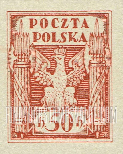 FindYourStampsValue: Eagle and Fasces, Symbolical of United Poland