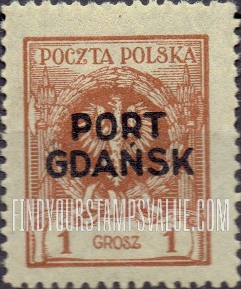 FindYourStampsValue: POLISH OFFICES ABROAD - Arms of Poland: Overprinted
