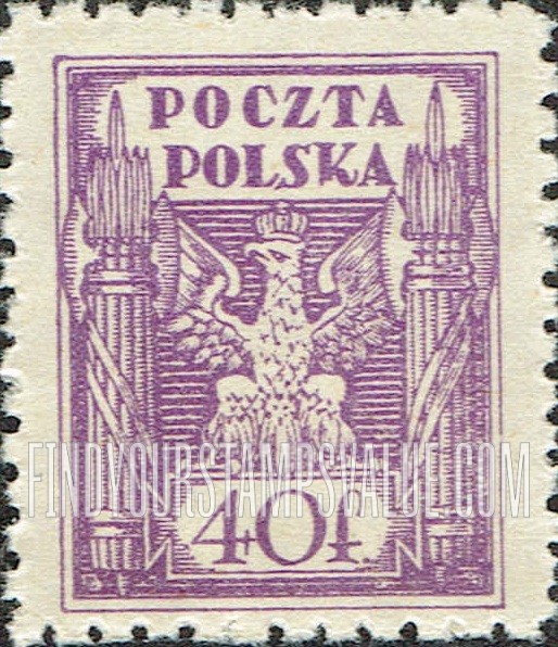 FindYourStampsValue: Eagle and Fasces, Symbolical of United Poland