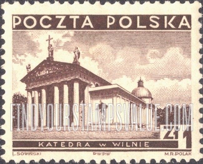 FindYourStampsValue: Cathedral, Wilno