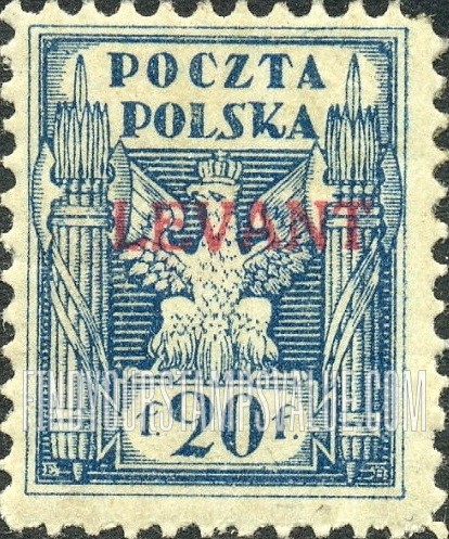 FindYourStampsValue: OFFICES IN THE TURKISH EMPIRE - Eagle and Fasces, Symbolical of United Poland: Stamps of Poland 1919, Overprinted in Carmine