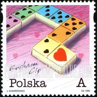FindYourStampsValue: Love Stamps: Dominoes