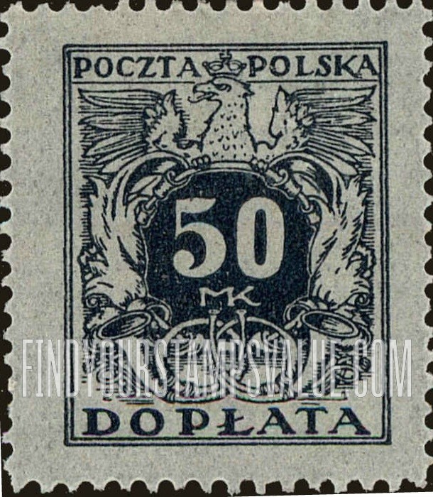 FindYourStampsValue: POSTAGE DUE - Numerals of Value: Type of 1921-22 Issue