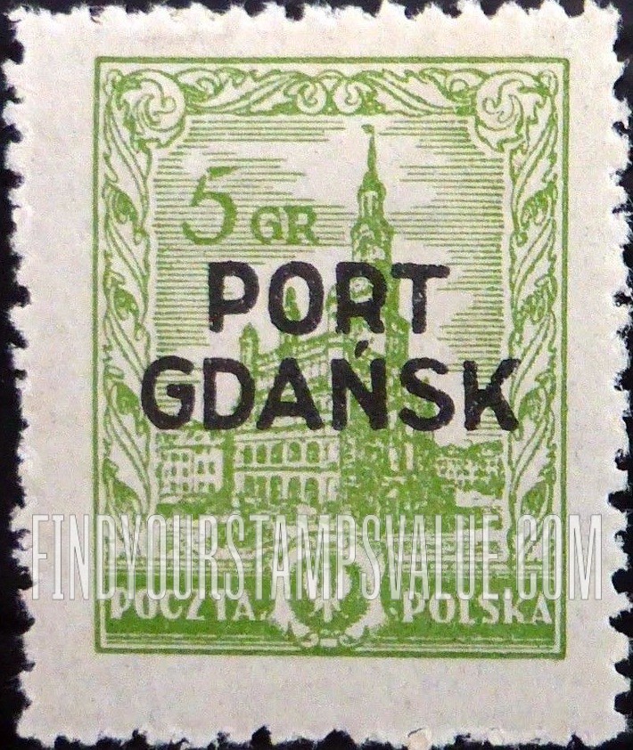 FindYourStampsValue: POLISH OFFICES ABROAD - Poznan Town Hall: Overprinted