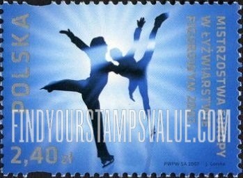 FindYourStampsValue: 2007 European Figure Skating Championships, Warsaw