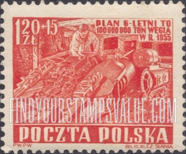 FindYourStampsValue: SEMI-POSTAL - Type of Regular Issue of 1951-52: Coal Mining