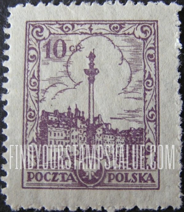 FindYourStampsValue: Sigismund Monument, Warsaw