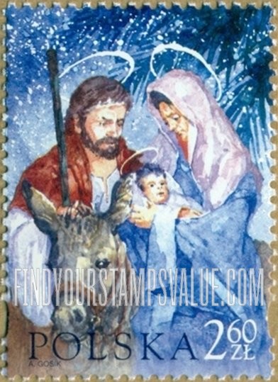 FindYourStampsValue: Christmas: Holy Family, vertical