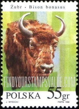 FindYourStampsValue: Bison Bonasus: Facing