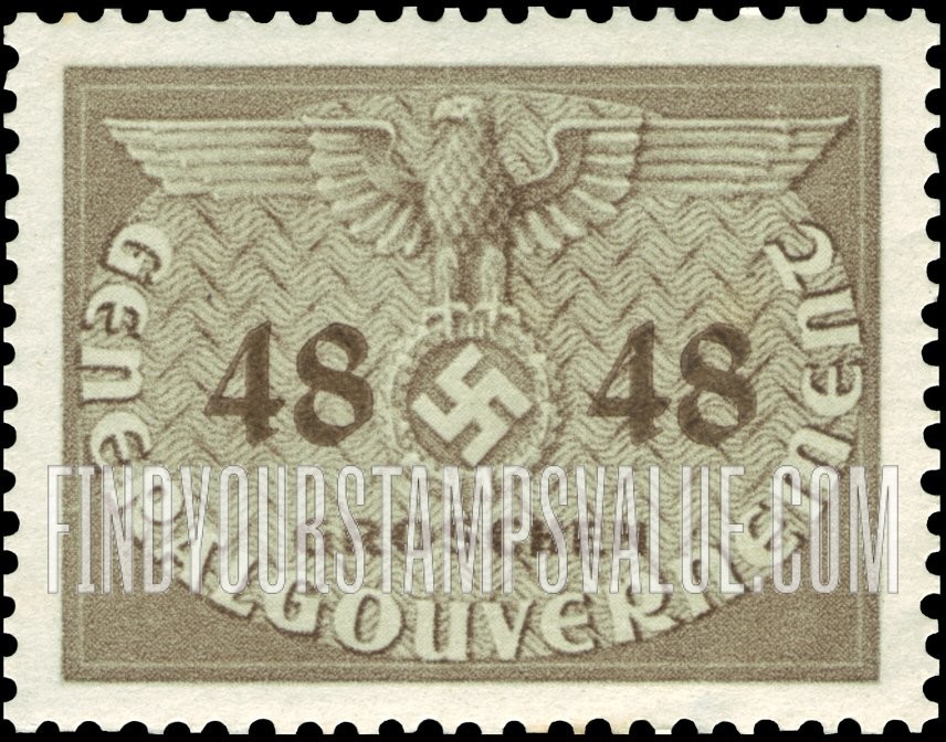 FindYourStampsValue: OCCUPATION OFFICIAL - Eagle and Swastika