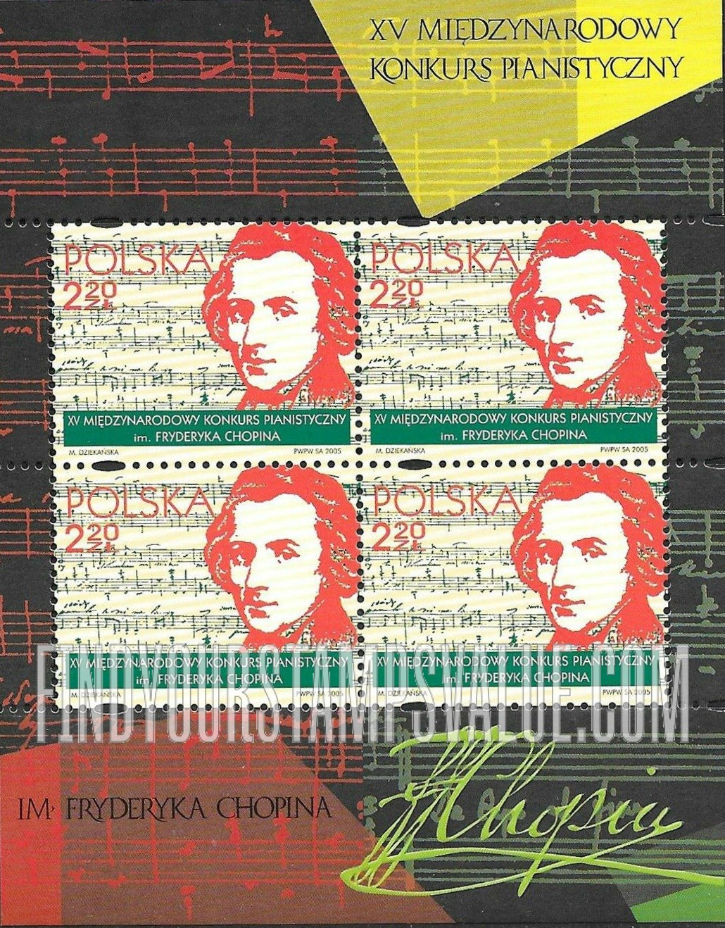 FindYourStampsValue: 15th Frederic Chopin Piano Competition