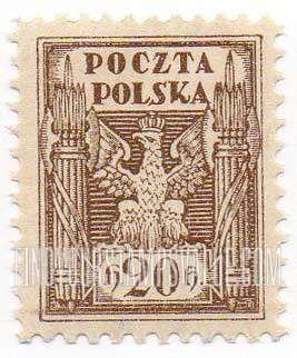 FindYourStampsValue: Eagle and Fasces, Symbolical of United Poland