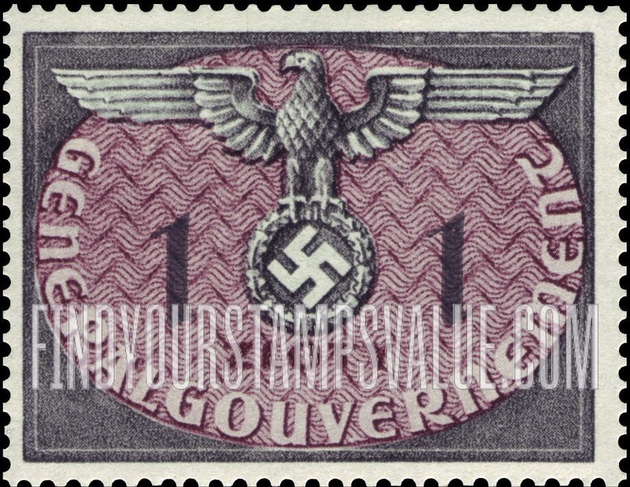 FindYourStampsValue: OCCUPATION OFFICIAL - Eagle and Swastika
