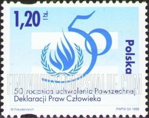 FindYourStampsValue: Universal Declaration of Human Rights, 50th Anniversary