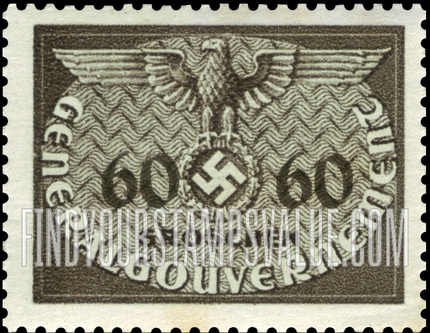 FindYourStampsValue: OCCUPATION OFFICIAL - Eagle and Swastika