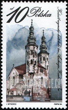 FindYourStampsValue: Religious Buildings: Saint Andrew Church, Cracow