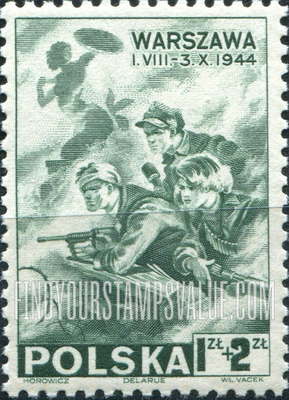 FindYourStampsValue: EXILE GOVERNMENT IN GREAT BRITAIN SEMI-POSTAL - Heroic Defenders of Warsaw