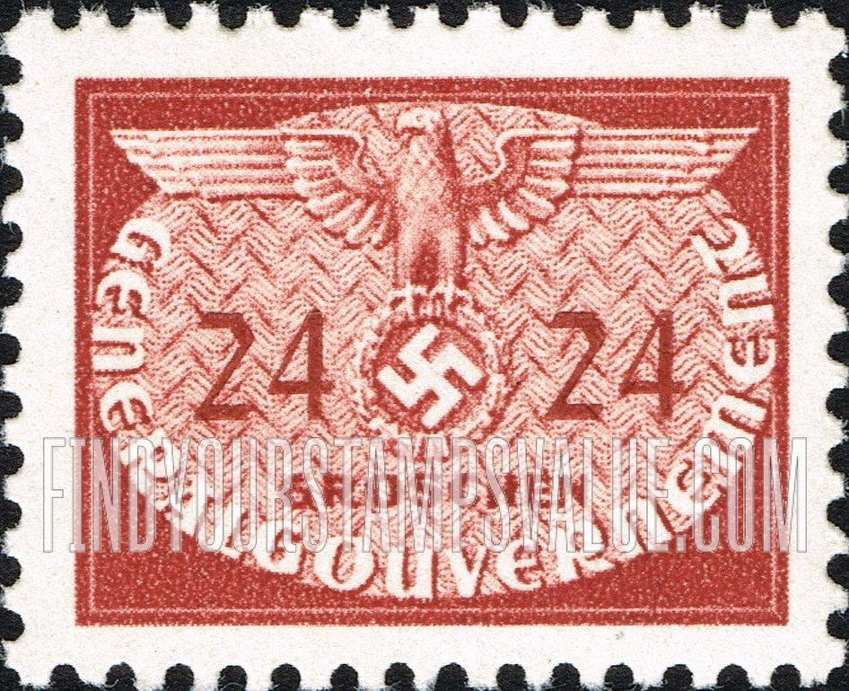 FindYourStampsValue: OCCUPATION OFFICIAL - Eagle and Swastika