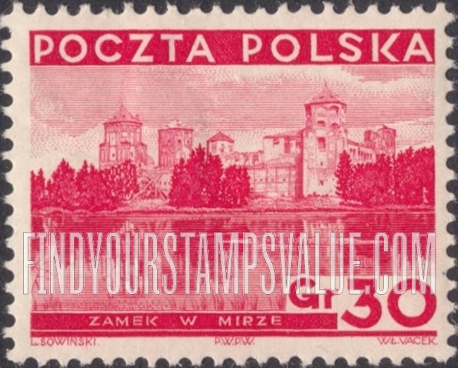 FindYourStampsValue: Castle in Mira