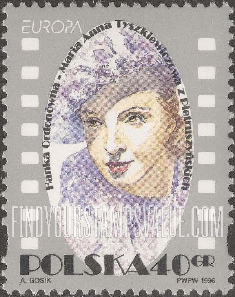 FindYourStampsValue: Famous Women: Hanka Ordonówa (1902-50), singer