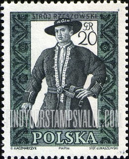 FindYourStampsValue: Regional Costumes: Man from Rzeszow