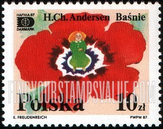 FindYourStampsValue: HAFNIA '87 - Fairy tales by Hans Christian Andersen (1805-1875): The Little Mermaid