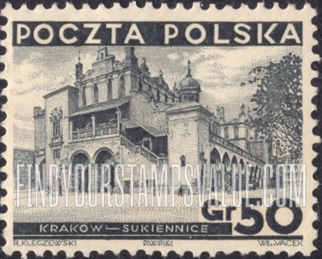 FindYourStampsValue: Cloth Hall, Cracow