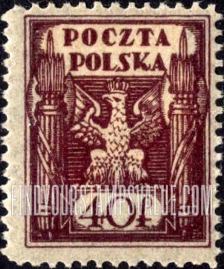 FindYourStampsValue: Eagle and Fasces, Symbolical of United Poland: Type of 1919