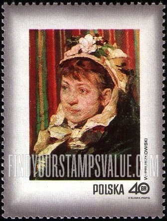 FindYourStampsValue: Paintings of Women: Mrs. Fedorowicz, by Witold Pruszkowski (1846-1896)