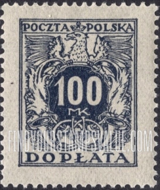 FindYourStampsValue: POSTAGE DUE - Numerals of Value: Type of 1921-22 Issue