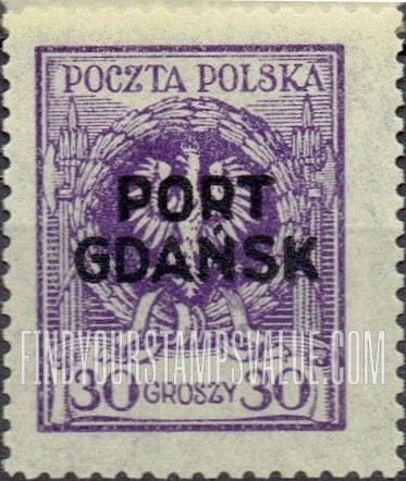 FindYourStampsValue: POLISH OFFICES ABROAD - Arms of Poland: Overprinted