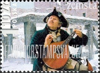 FindYourStampsValue: Premiere of Film “Zemsta,” Directed by Andrzej Wajda: Papkin with mandolin