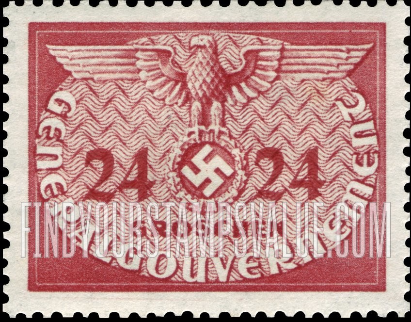 FindYourStampsValue: OCCUPATION OFFICIAL - Eagle and Swastika