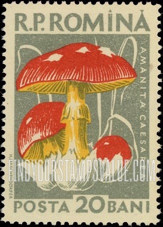 FindYourStampsValue: Mushrooms: Amanita caesarea