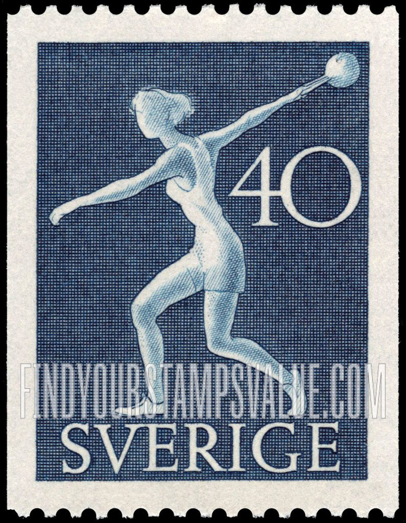 FindYourStampsValue: Woman throwing slingball